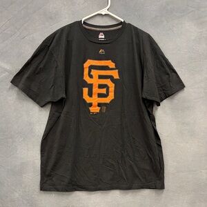 Majestic triple peak San Francisco Giants Black Tee with Orange Graphic XL